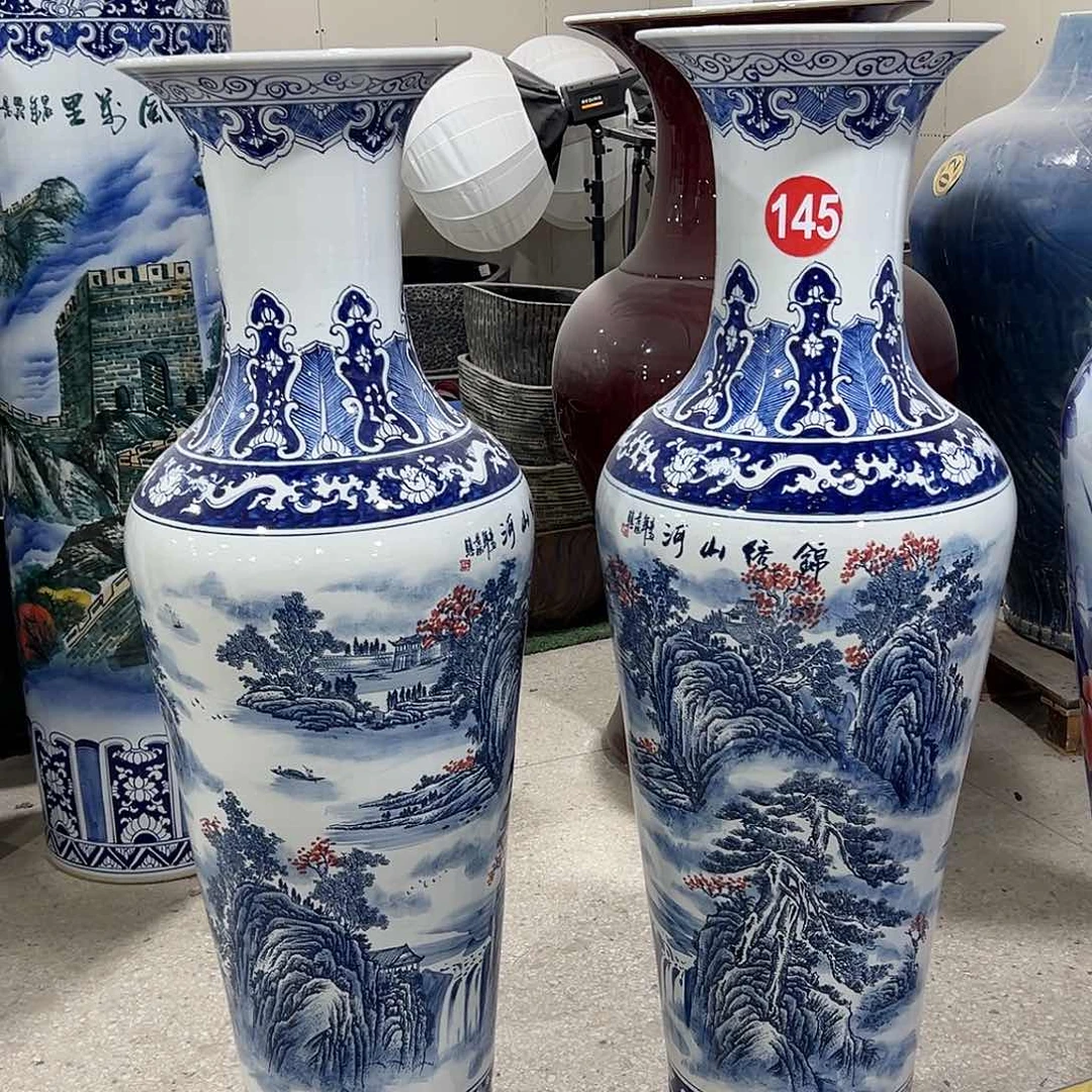 摆件浩***瑞景德镇陶瓷1.4高度一对