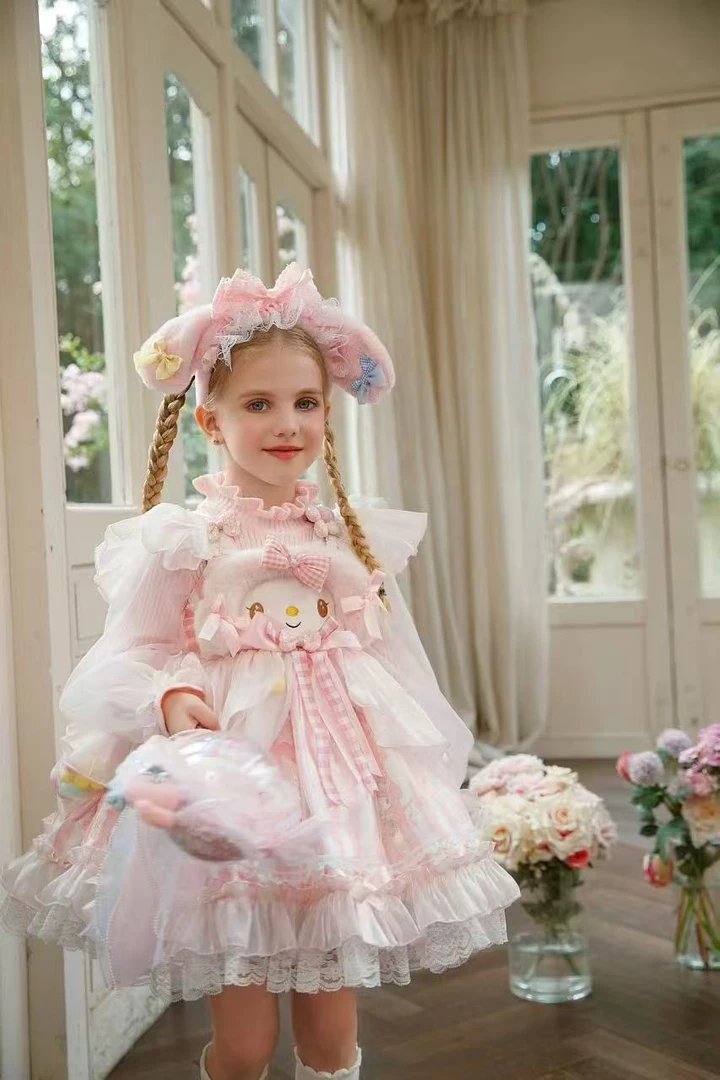 三款库洛米美乐蒂裙子洛丽塔公主裙儿童服装秋冬连衣裙四季