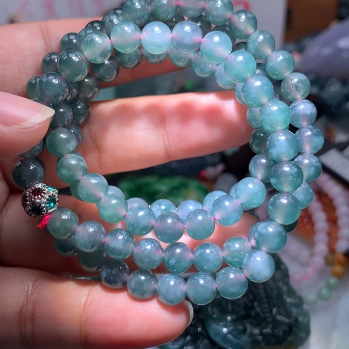 翡翠项链未镶嵌保真天然A货翡翠