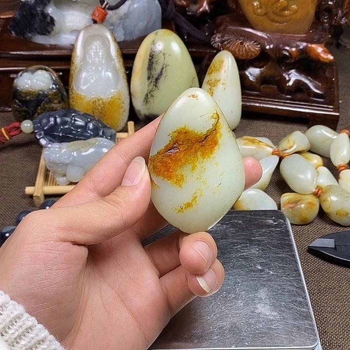 和田玉未镶嵌挂件