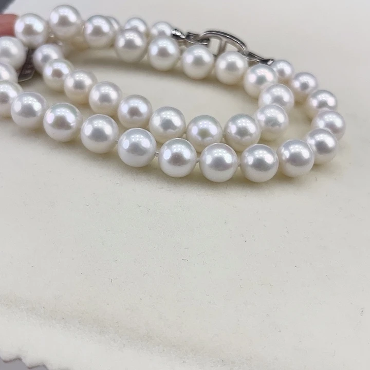 淡水珍珠银S925镶嵌颈饰10➕极光高品