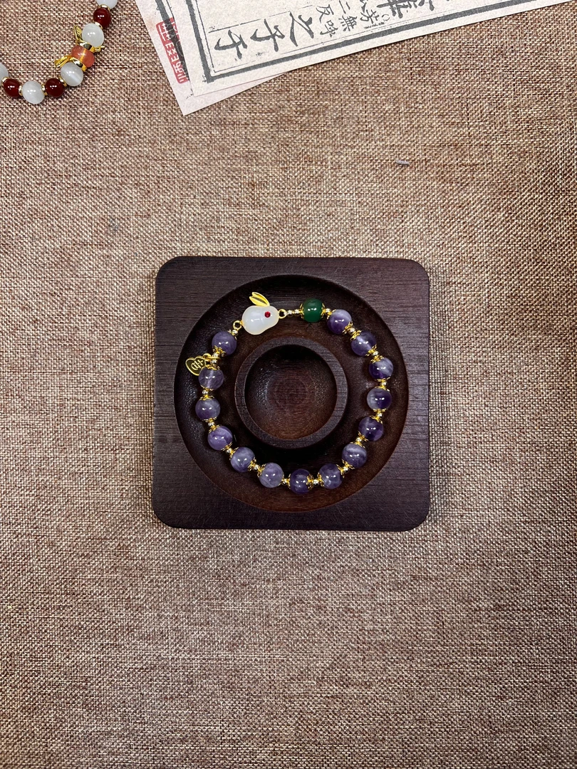 【G仔文玩】中式手工紫水设计手串