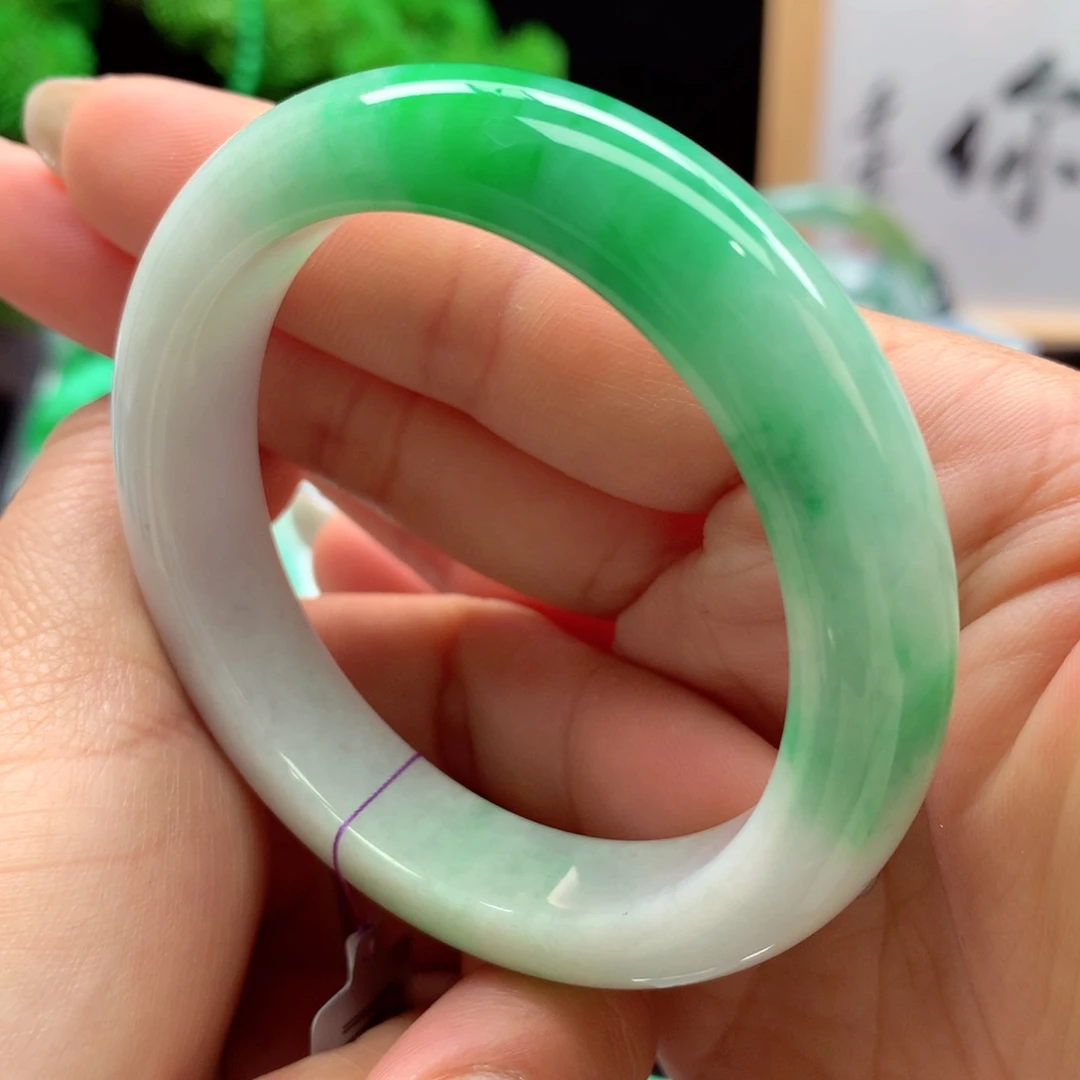 未镶嵌手镯翡翠缅甸51.8圈口