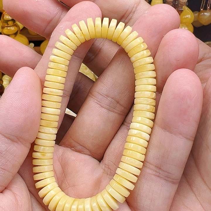 琥珀未镶嵌珠宝奇石单圈9.1mm