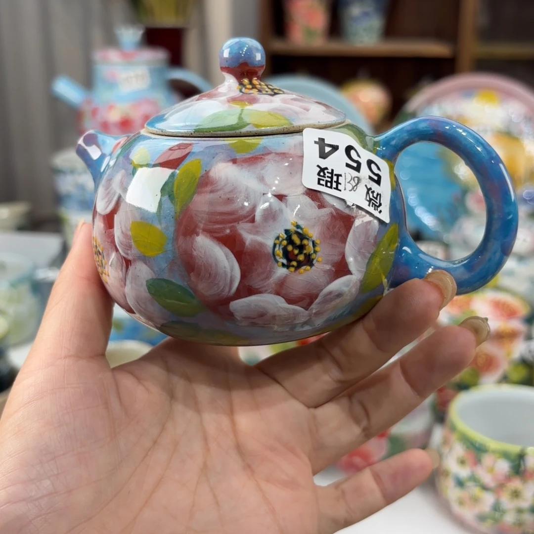 景德镇手绘高温釉下彩陶瓷茶具