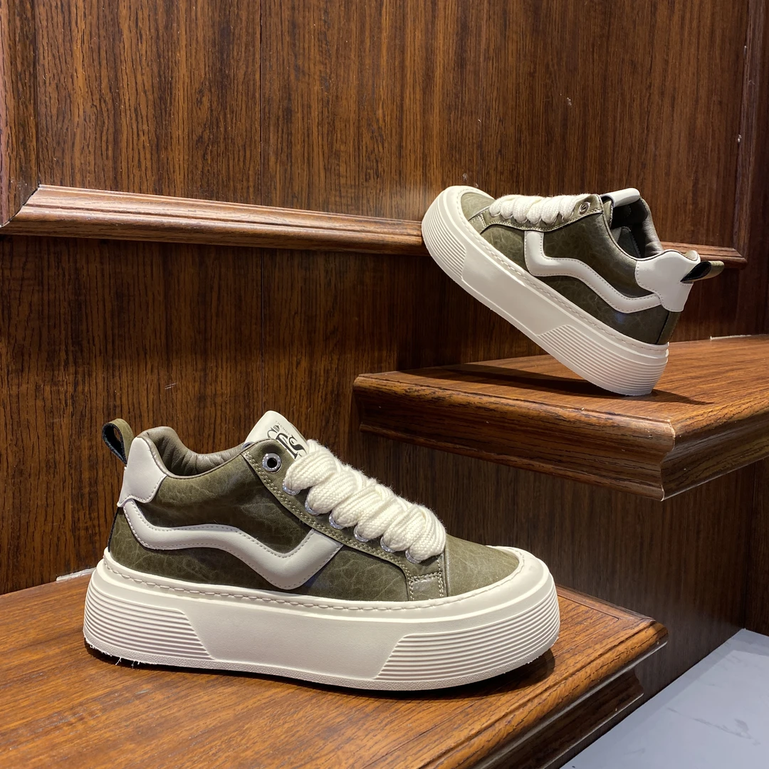 男鞋秋冬新款厚底板鞋单棉同款加绒保暖舒适厚底增高运动休闲鞋