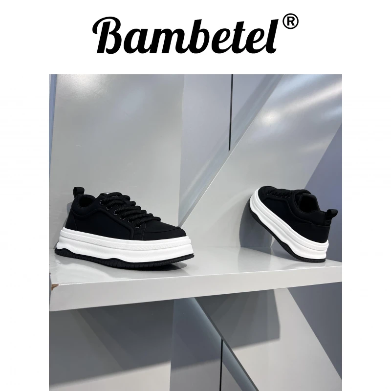 Bambetel鞋子新款厚底男鞋潮流增高休闲百搭轻奢运动防滑保暖低帮