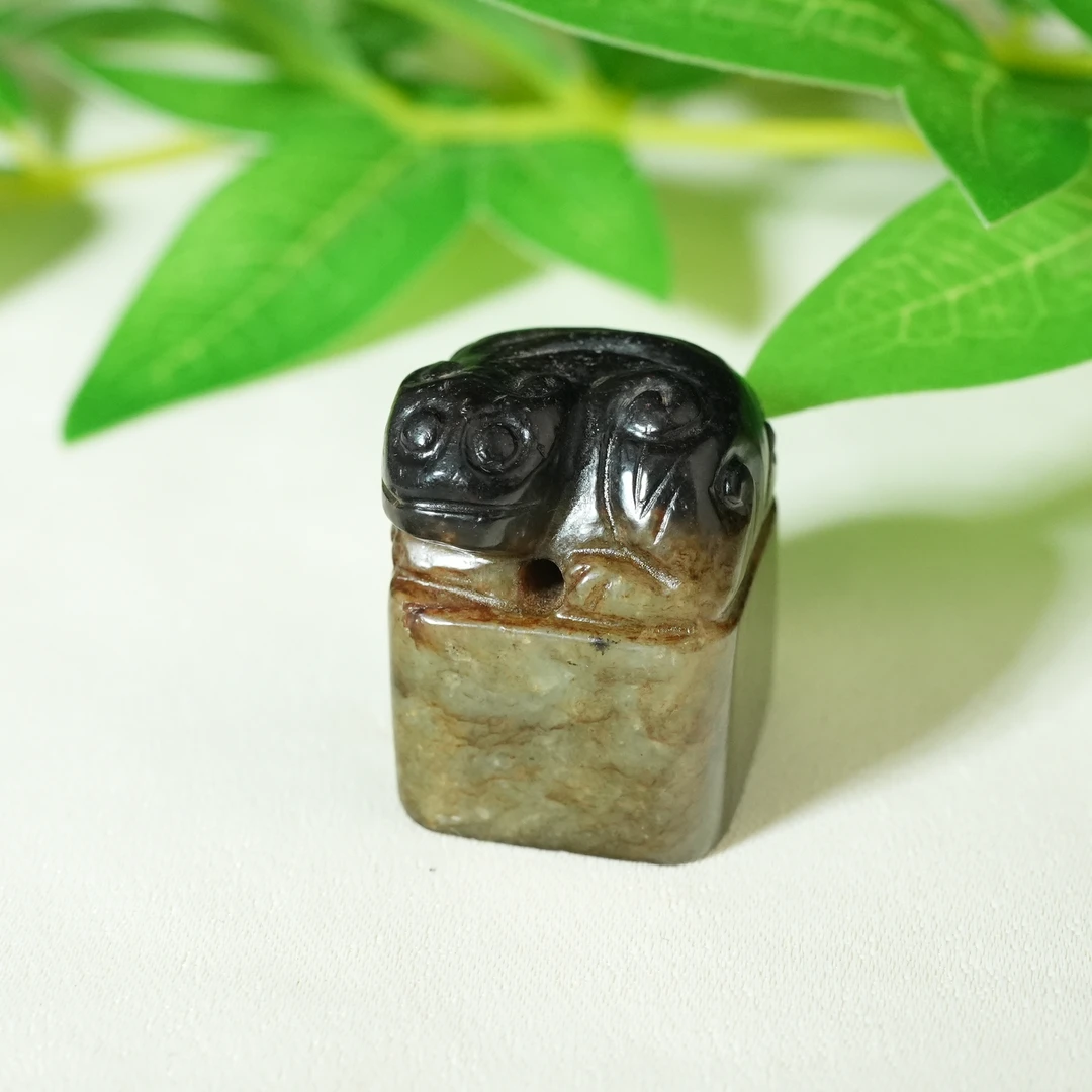 明代和田玉兽钮印章【华豫之门】AABS2412192032