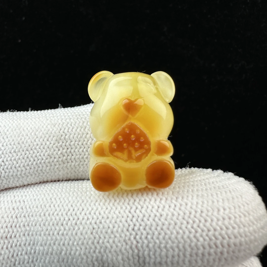 R7950 天然蜜蜡 小熊17*23*14 mm 支持复检 假一发四