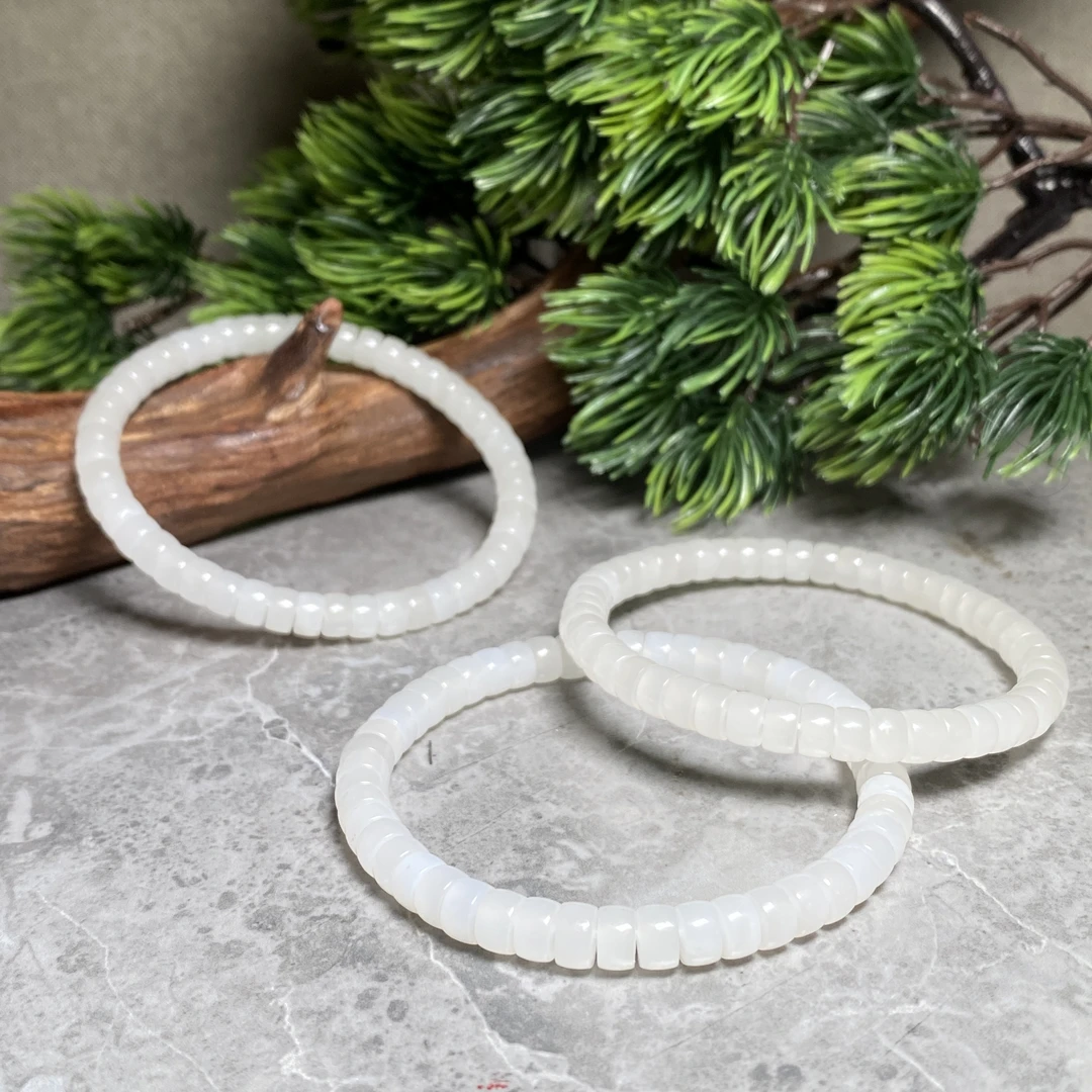 【小北好物】和田玉单圈手串约6*3mm【多样性发一件】QH251X66