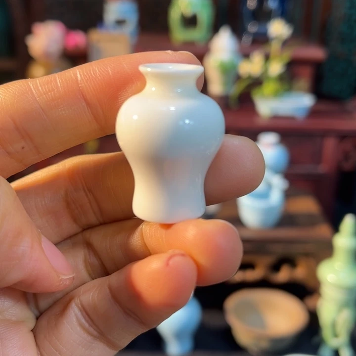 摆件微陶老王迷你花瓶