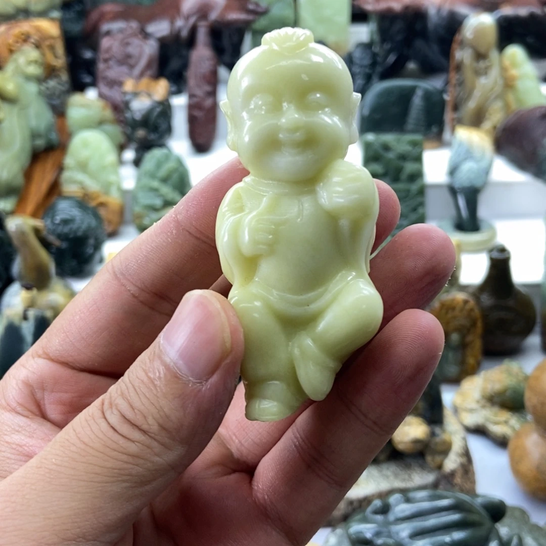 未镶嵌蛇纹石玉手把