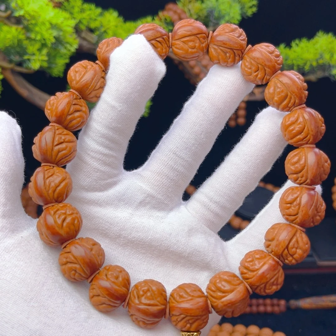 朝***拾桃核吊坠野生桃核