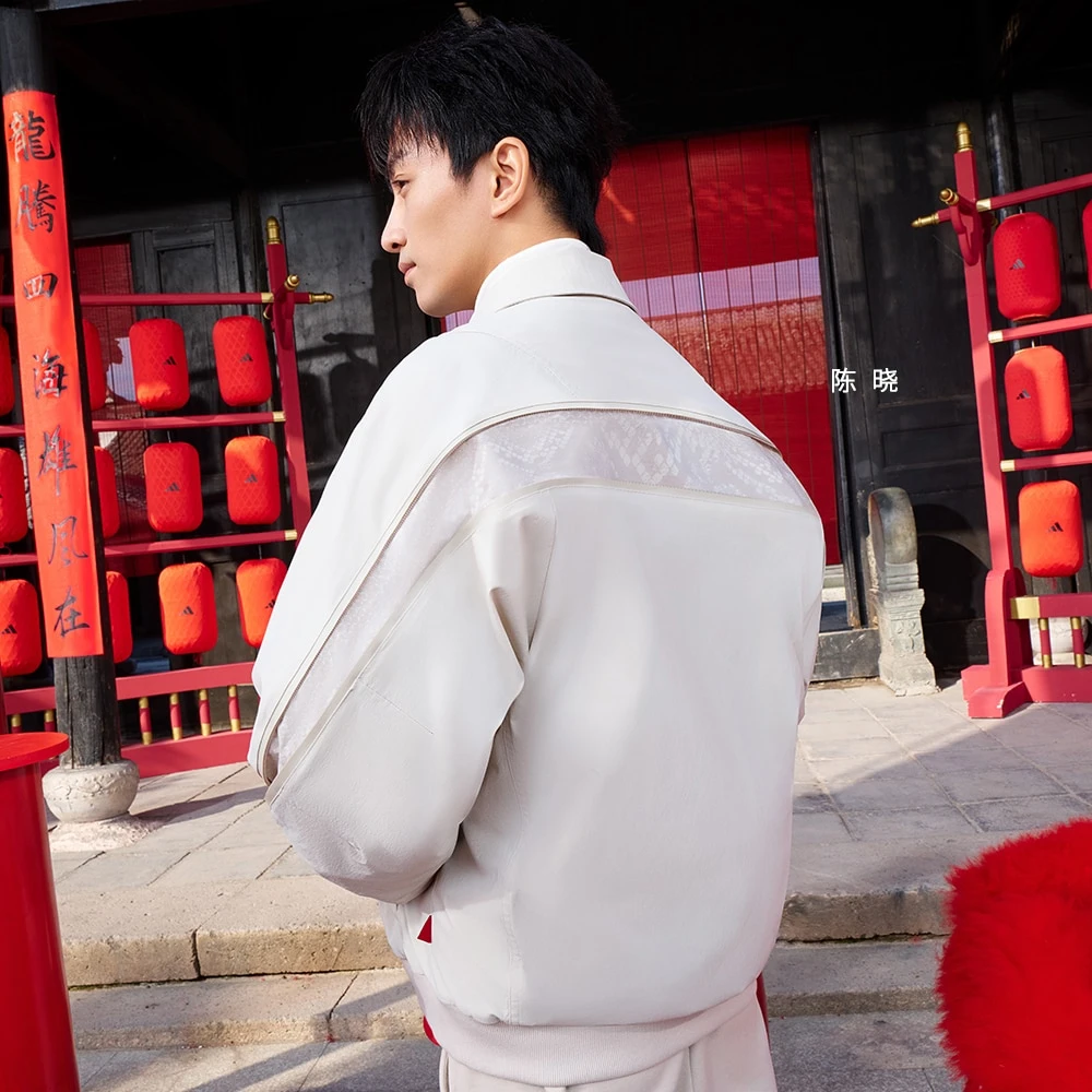 adidas/阿迪达斯陈晓同款加绒飞行员运动宽松翻领夹克外套JZ4194