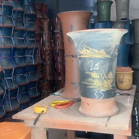 紫砂花盆 兰花盆 大hao