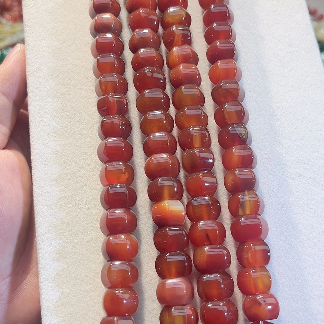 玛瑙/玉髓合金珠宝半成品玛瑙灯笼一条14mm