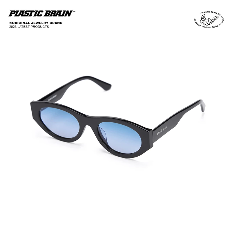 PLASTIC BRAIN/塑料脑袋复古渐变猫眼墨镜情侣防紫外线太阳眼镜
