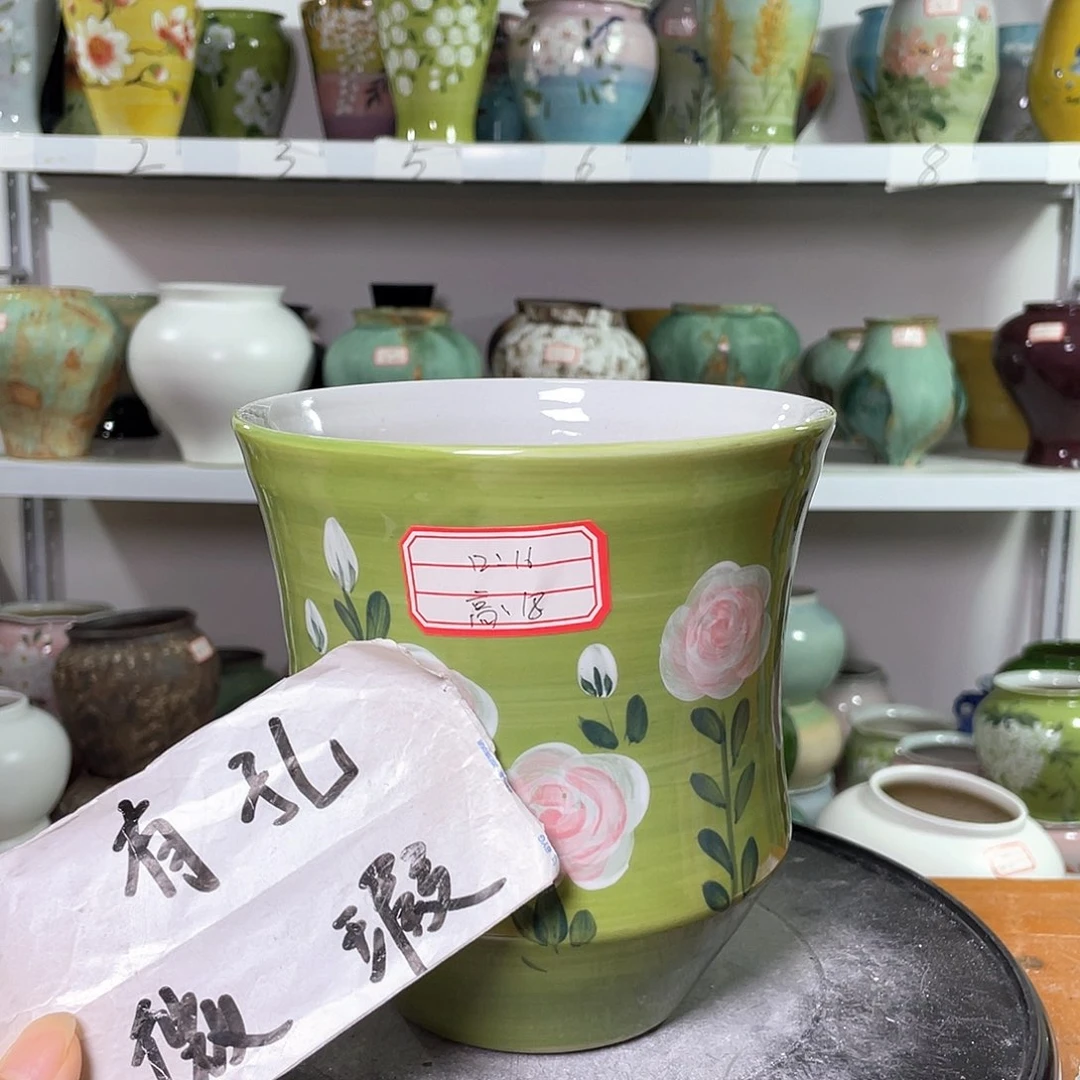 景德镇陶瓷花盆微瑕236