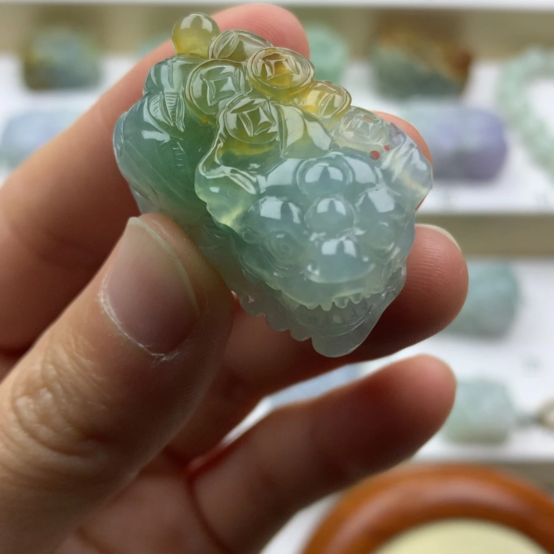 翡翠吊坠(不含链)未镶嵌天然缅甸翡翠A货貔貅