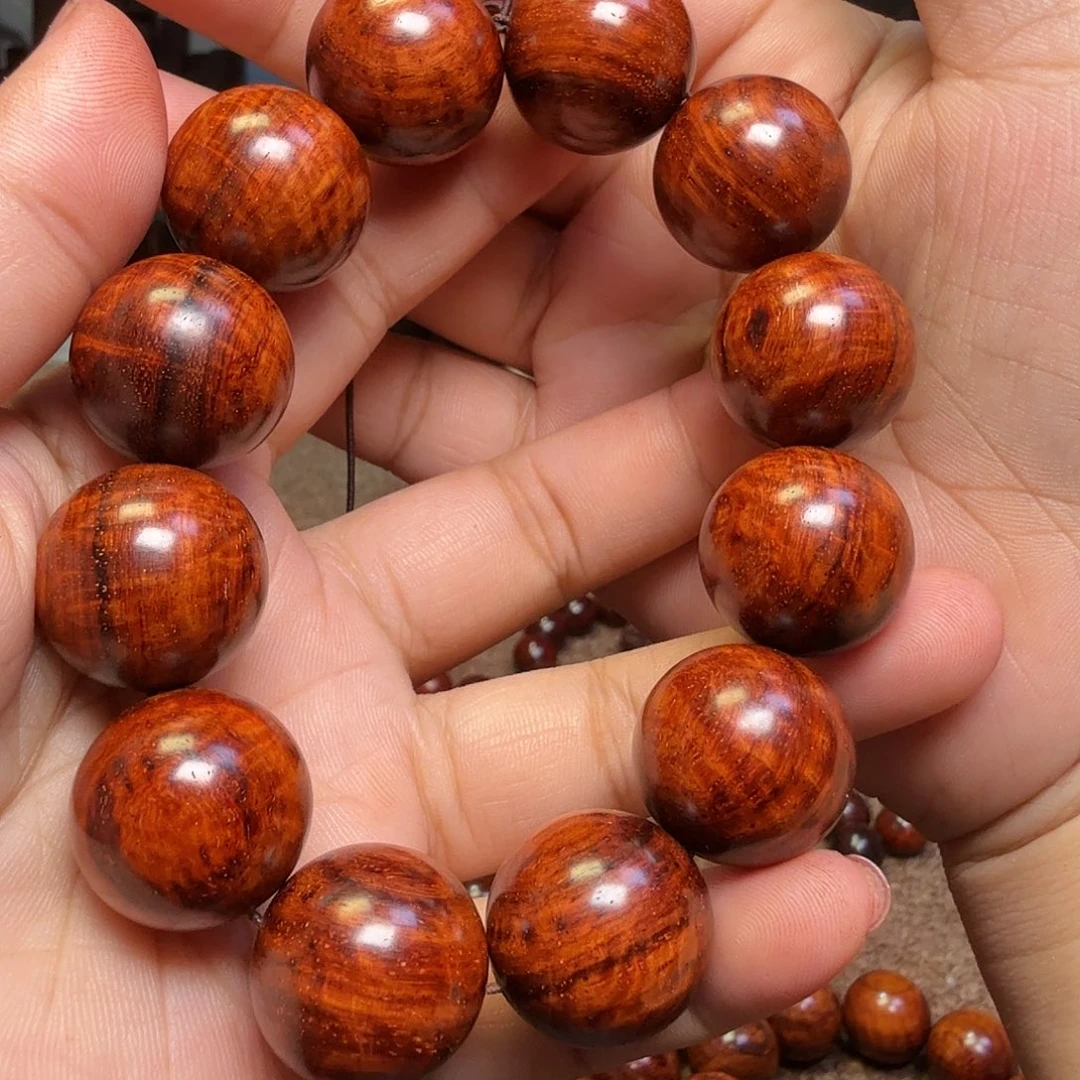 檀香紫檀（小叶紫檀）手串水波满金星2.0/58克