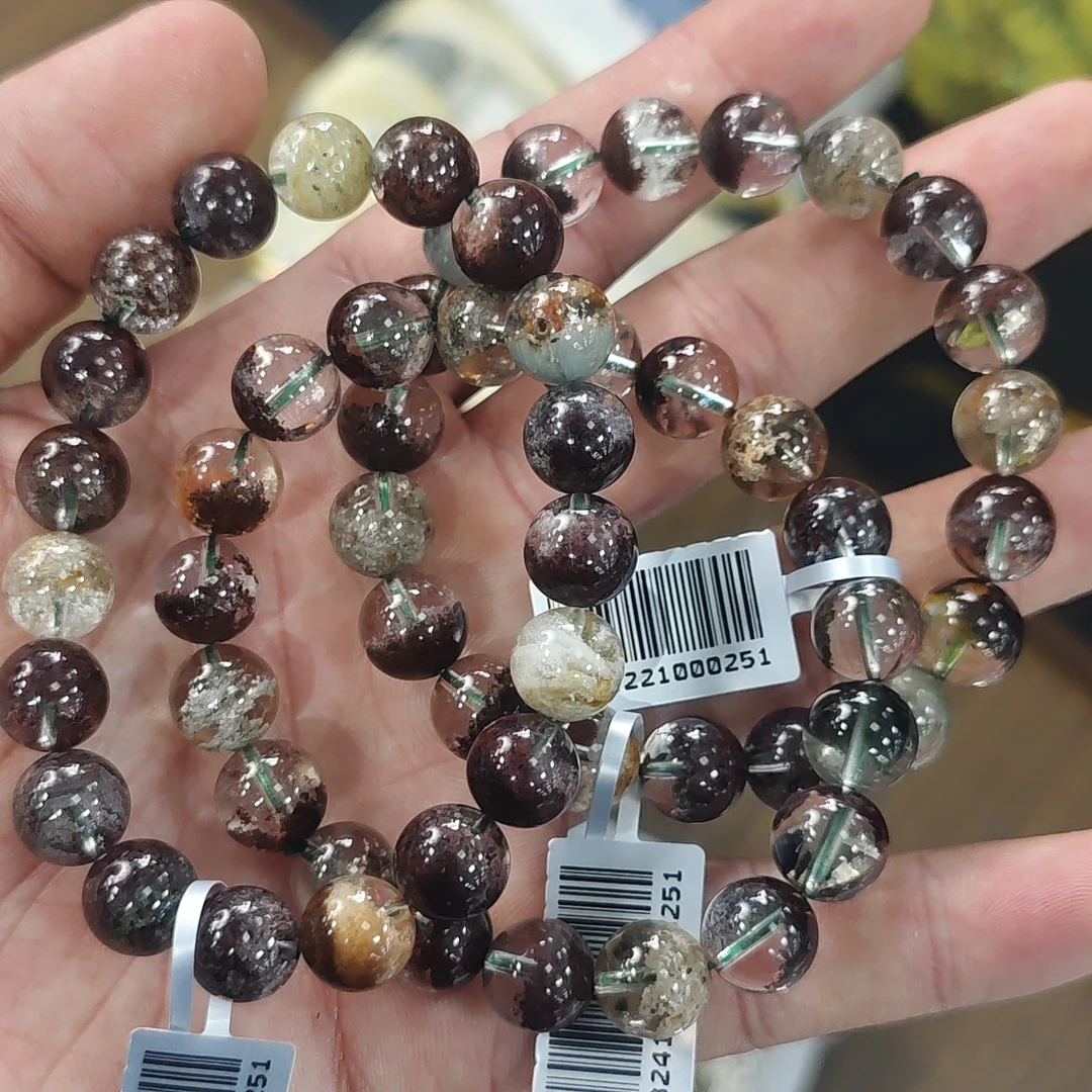 【书记甄选】天然四季幽灵单圈手链 多样性发一件 约10mm xl2654