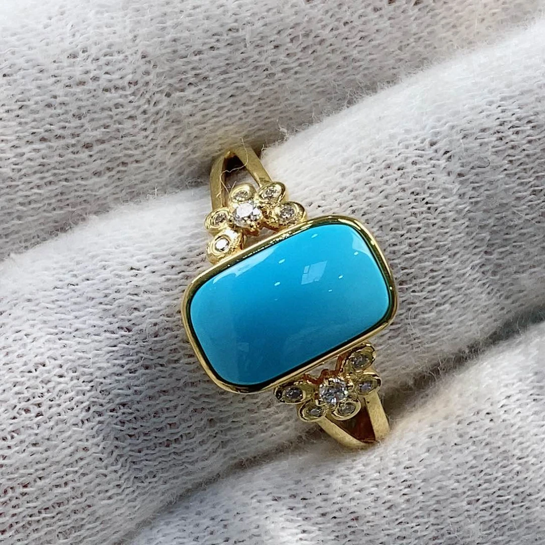 绿松石配饰18K金镶嵌