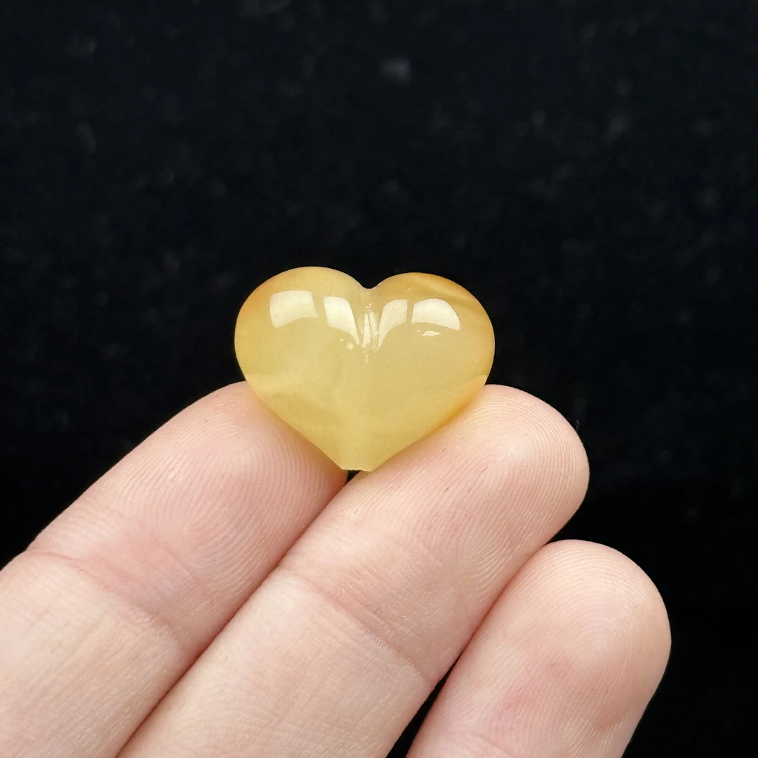 K8694天然原矿蜜蜡 爱心 18*14mm支持复检假一罚十