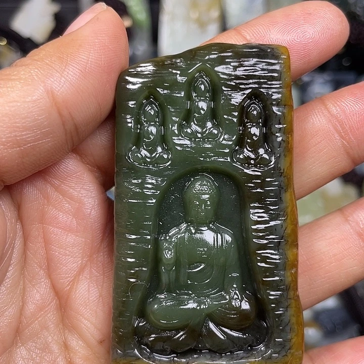 和田玉未镶嵌挂件