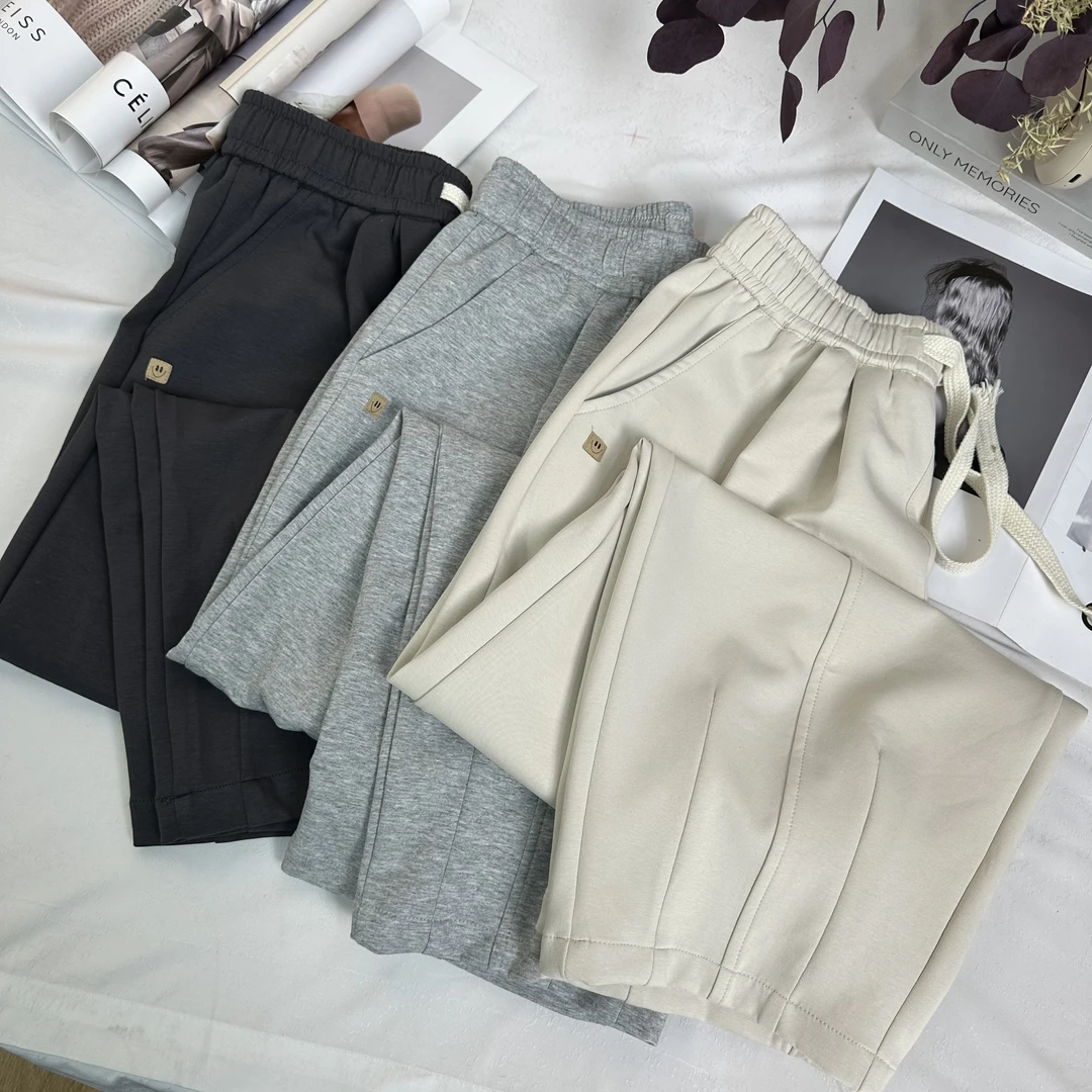 【芊荨精选】2025春季韩版时尚垂感百搭显瘦宽松休闲萝卜裤KZ007#