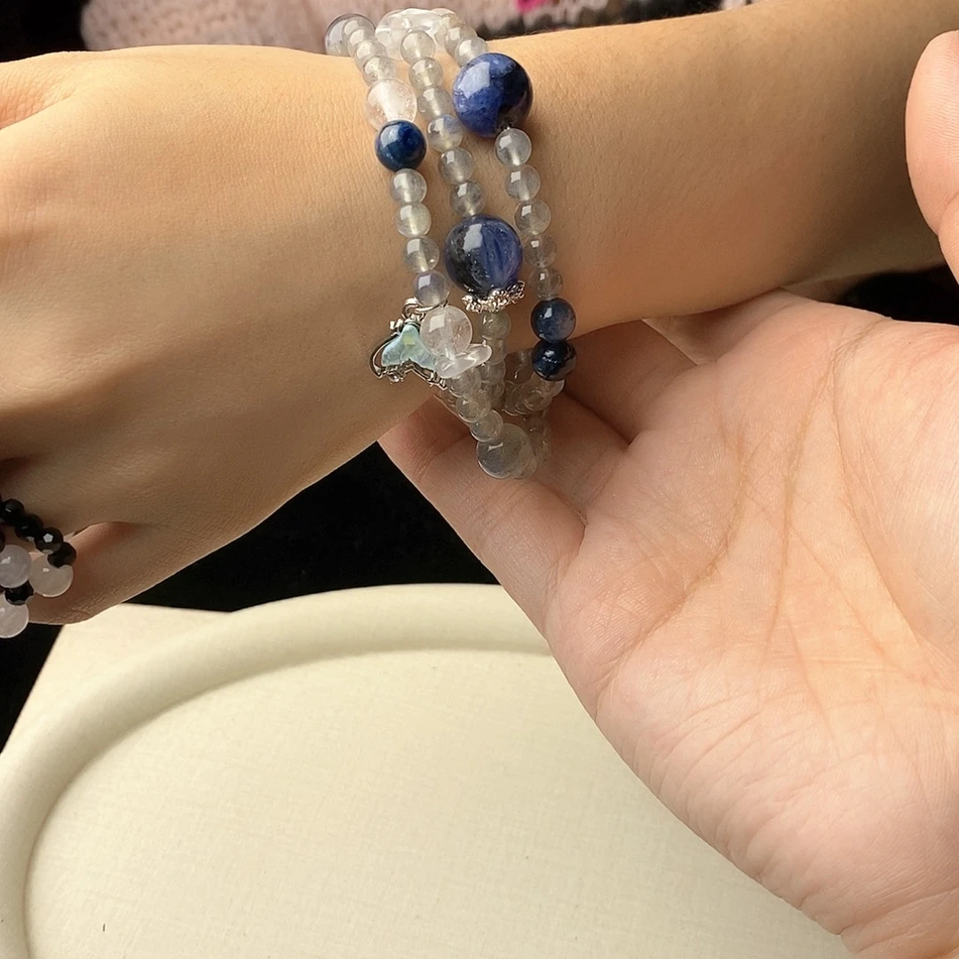 银S925镀金镶嵌手链水晶