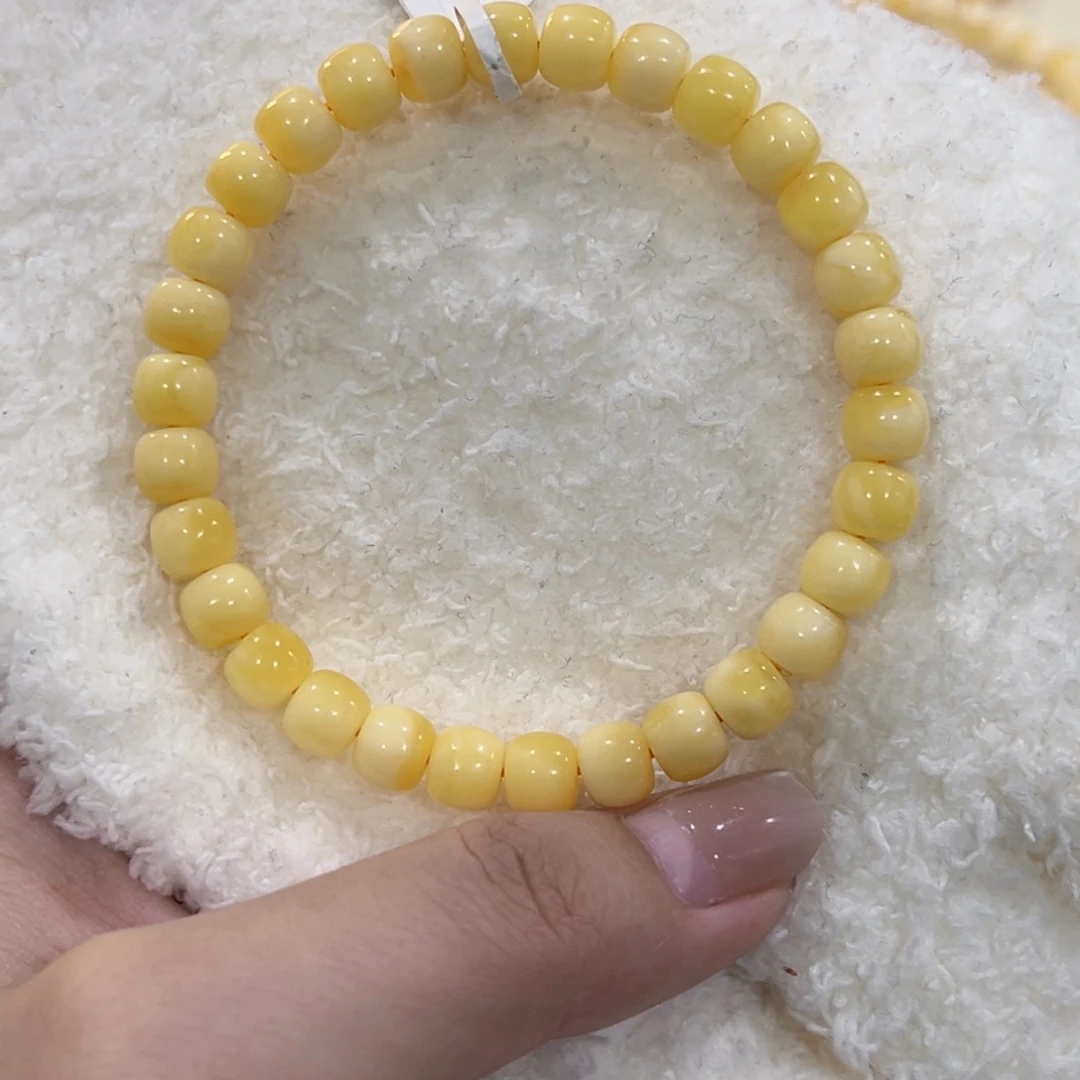 蜜蜡未镶嵌手链7.5m浓蜡老型手串