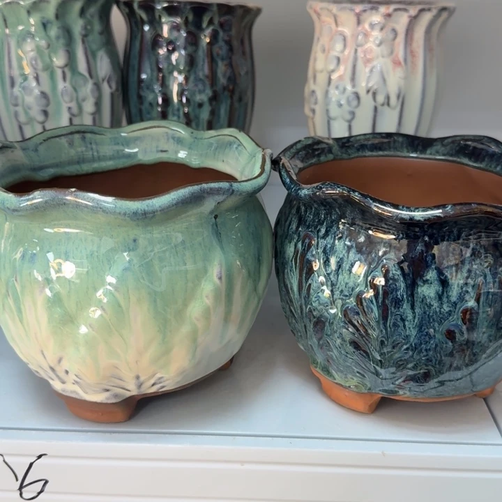 紫砂花盆口16高14，11111