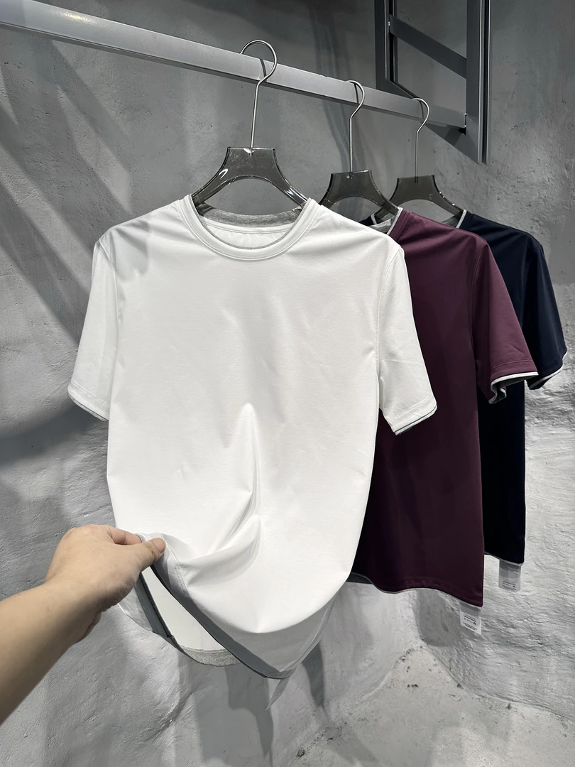 意奢鼎奢系！Giza45埃及长绒棉！夏季男士高端老钱风短袖T恤半袖