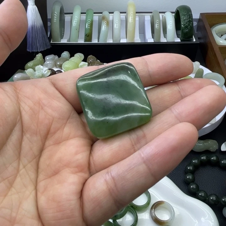 和田玉（碧玉）未镶嵌吊坠(不含链)