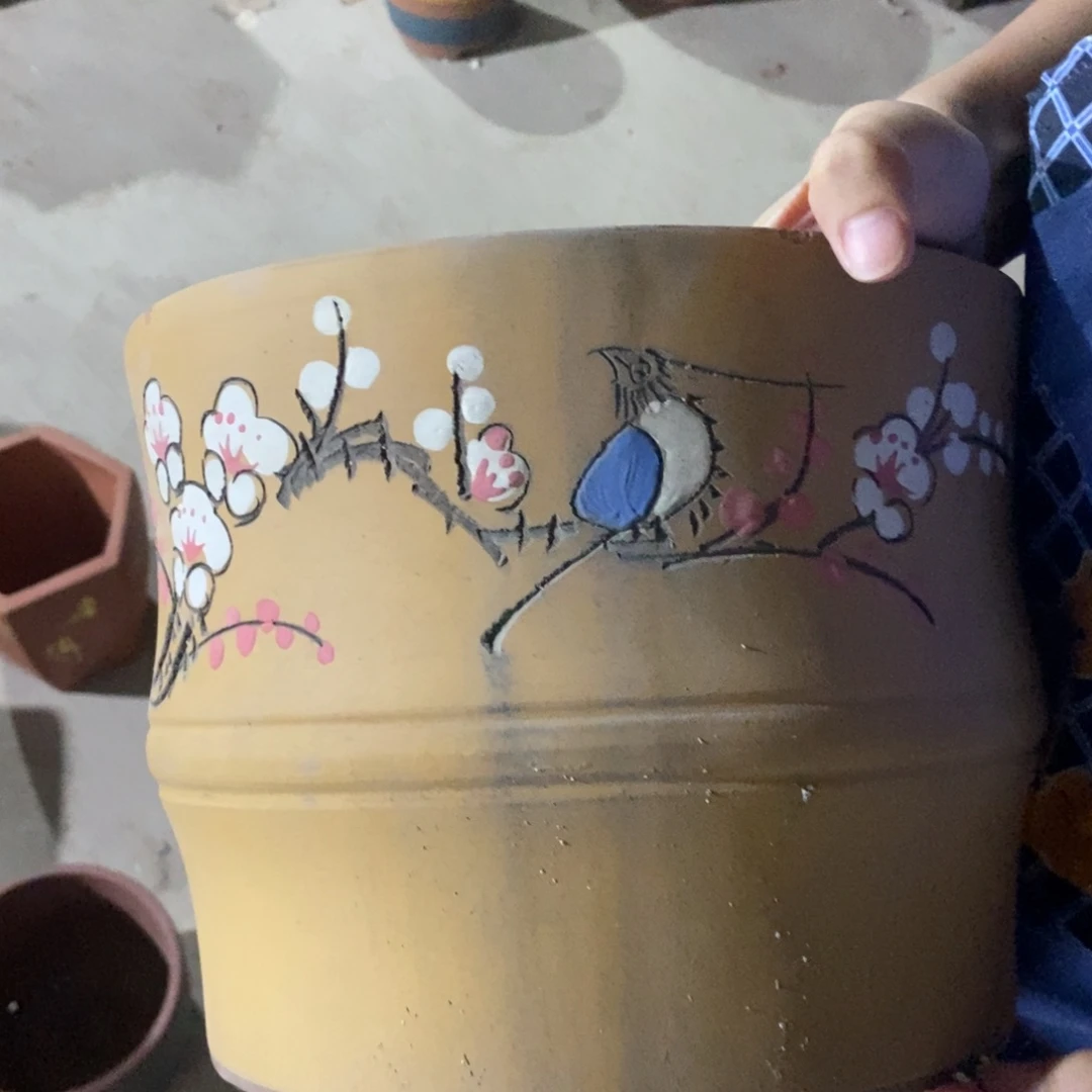 紫砂花盆瑕疵口径口径了