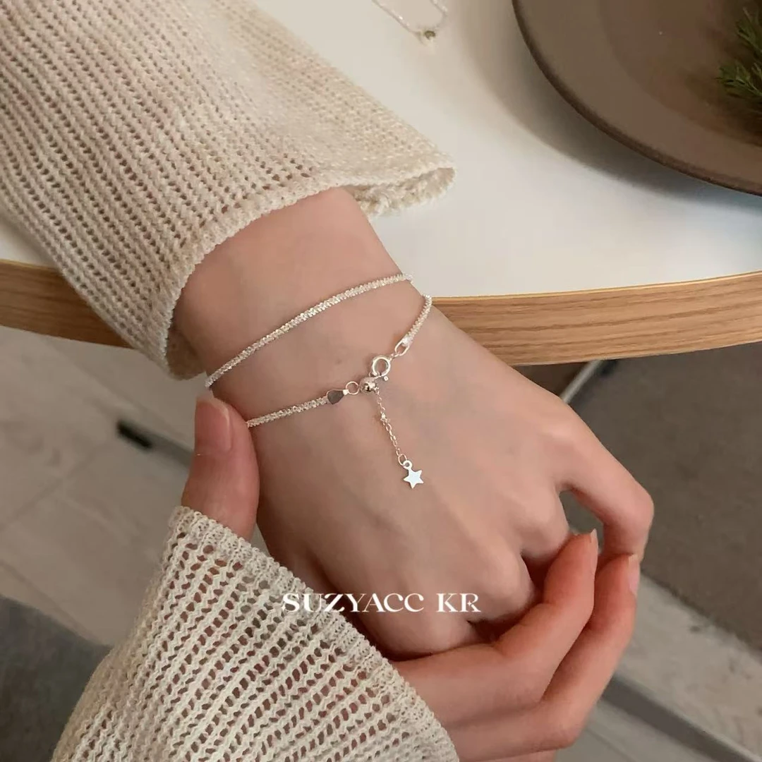 Suzyacc Kr 925银手链 925银【波光粼粼】星星手链女生气质DC0236