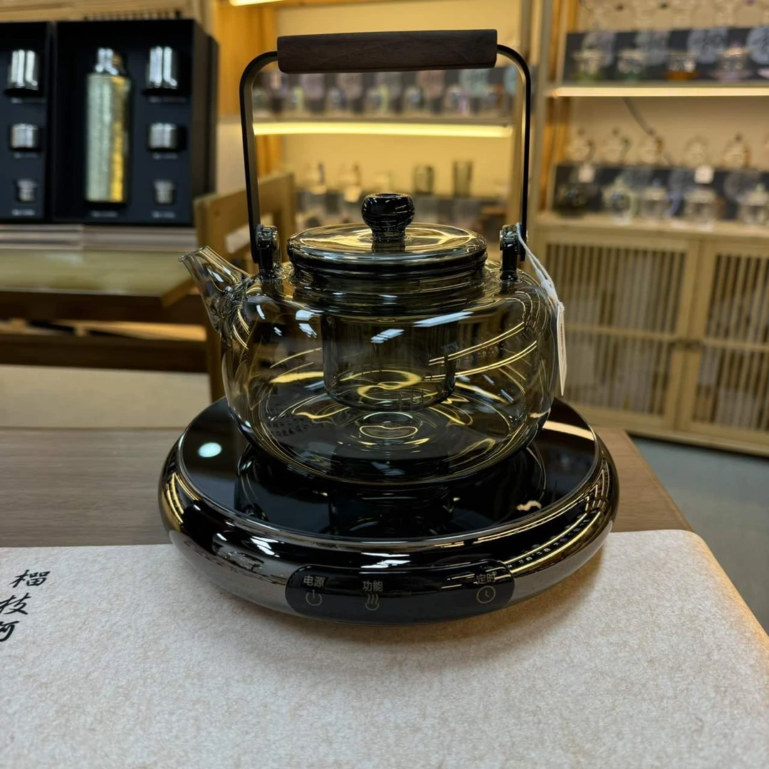 德茗堂鼓韵电陶炉枪黑+天逸煮茶壶烟灰+2观山烟灰