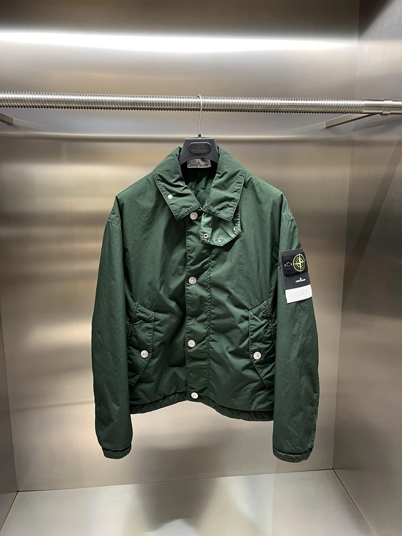 未使用 STONE ISLAND 石头岛FW25轻质帆布夹克拉链外套Q100015