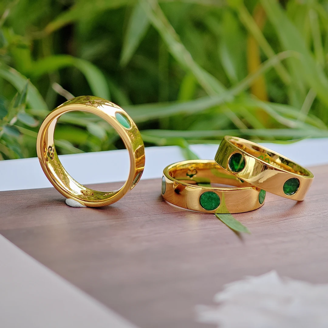 S925银翡翠戒指大气百搭简约多样性发货一件