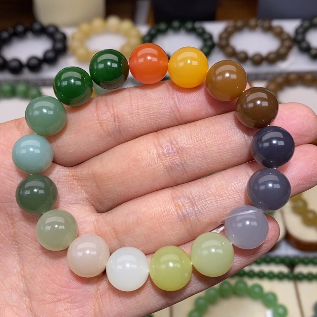 和田玉未镶嵌手串卡12