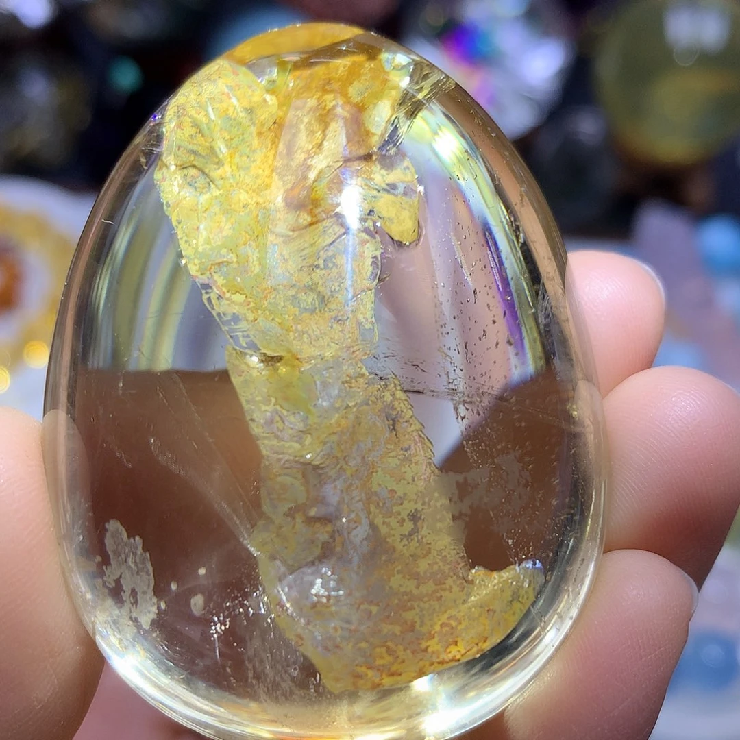 珠宝半成品水晶未镶嵌天然水晶异象景茶树菇摆件
