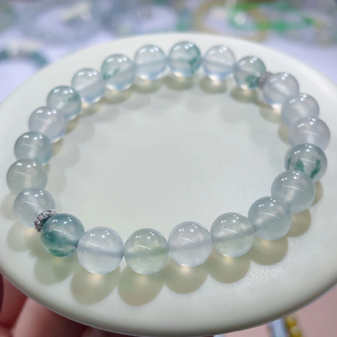 未镶嵌手链翡翠高冰玻卡7.8-8.8
