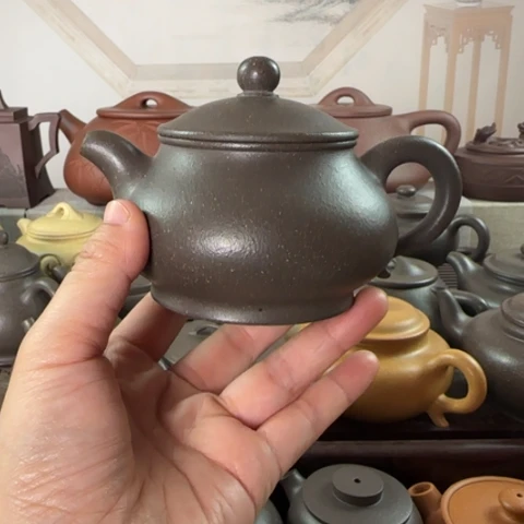 紫砂茶壶梨皮天青230cc