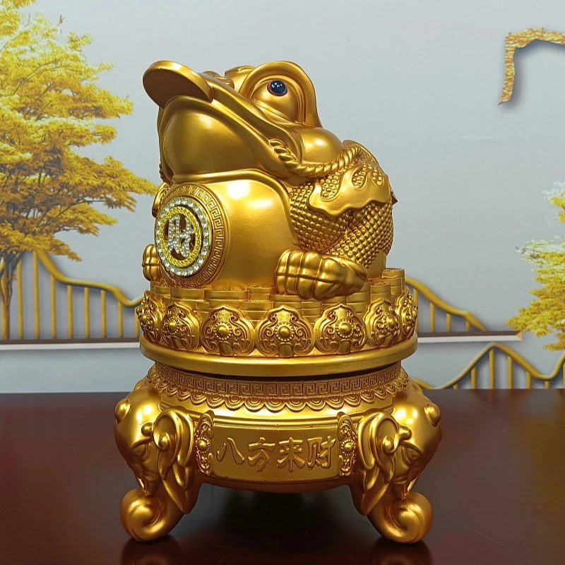 八方来财金蟾摆件高档装饰品招财进宝适合家居客厅玄关办公室摆放