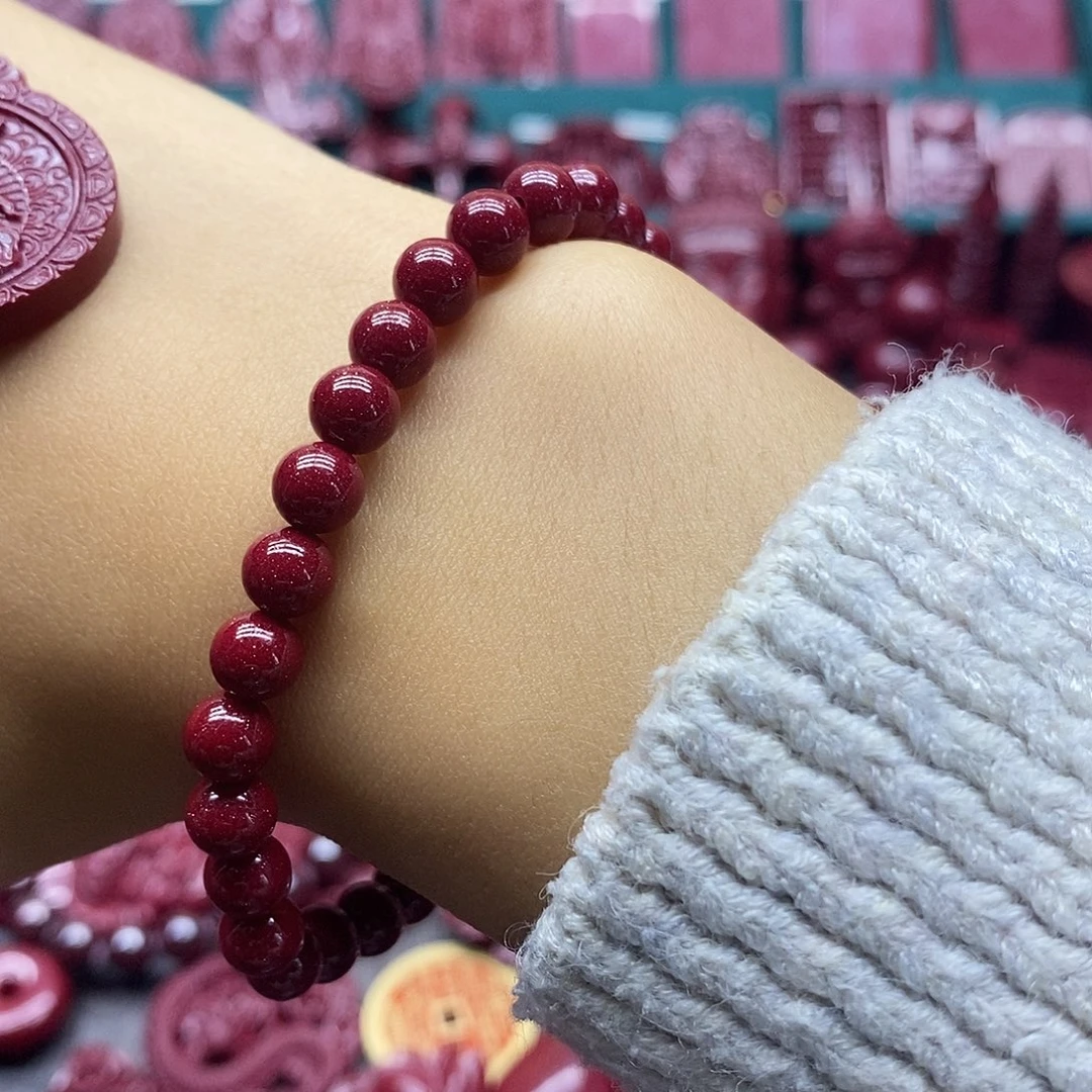 天然辰砂0000朱砂手链