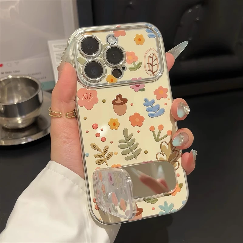 适用苹果16手机壳iphone15promax女14promax镜面补妆11新款13pro