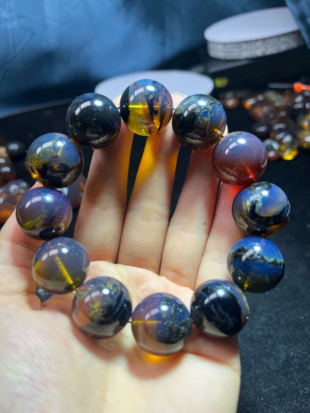 缅甸植物海草珀手串