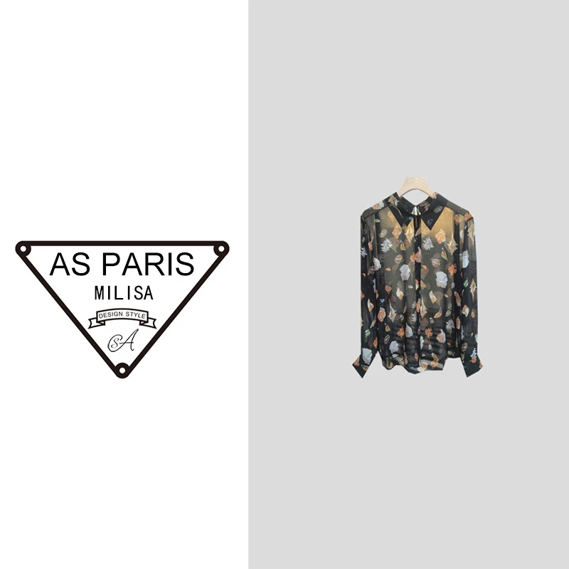 【梦幻海螺长袖.透】罩衫今年超火新款小衫8430