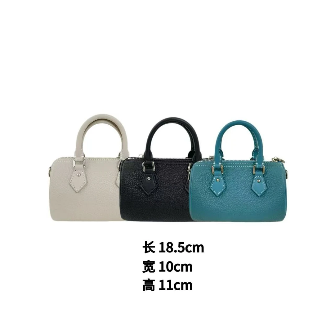 072 & RICE【小圆筒】轻奢休闲百搭女士牛皮单肩包 JYY9789