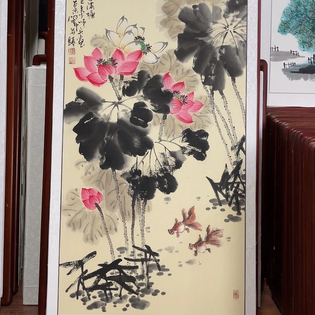 国画带框尺寸63*123厘米